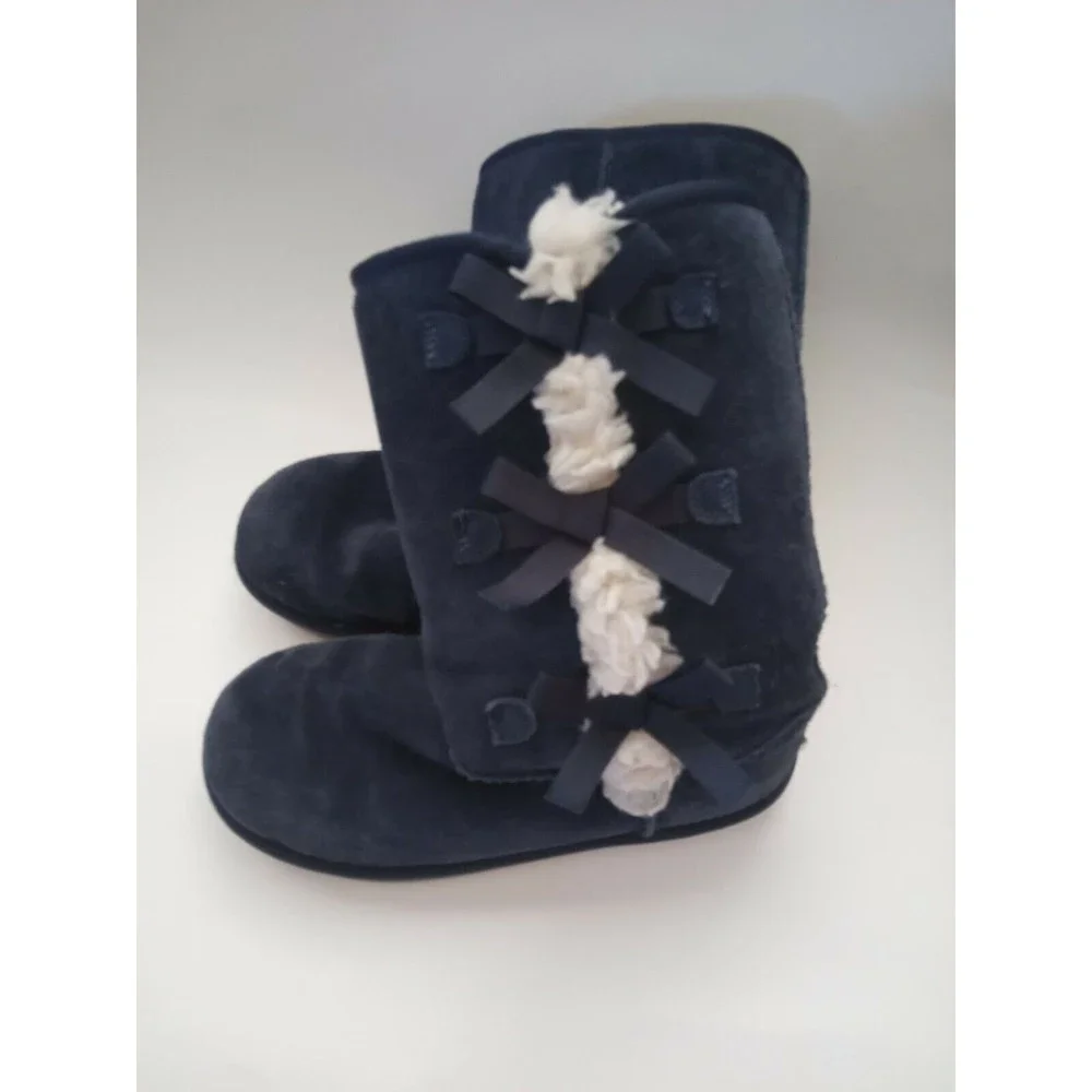 KOOLABURRA by UGG Suede Women's Blue Boots Size 4 ( 941)